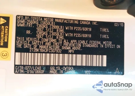 2015 Lexus Rx 350 from USA, damaged, VIN 2T2BK1BA3FC307932